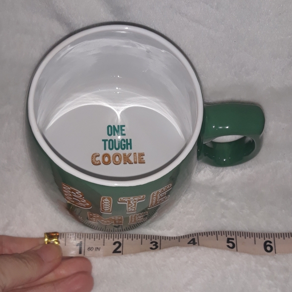10 Strawberry Street “Bite Me, One Tough Cookie” Mug Holiday Winter Gingerbread - Picture 8 of 9